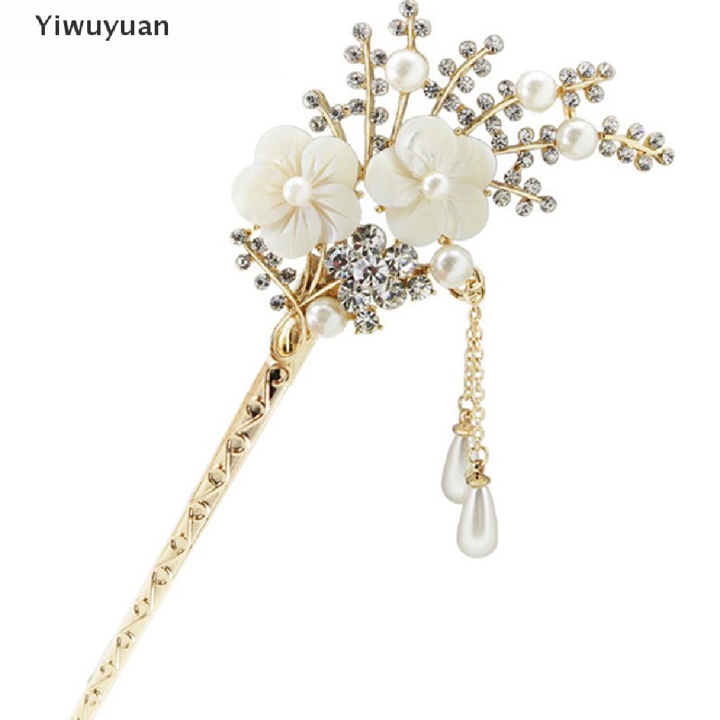 1 Trâm Cài Tóc Kim Loại Đính Đá Phong Cách Trung Hoa Cổ Điển