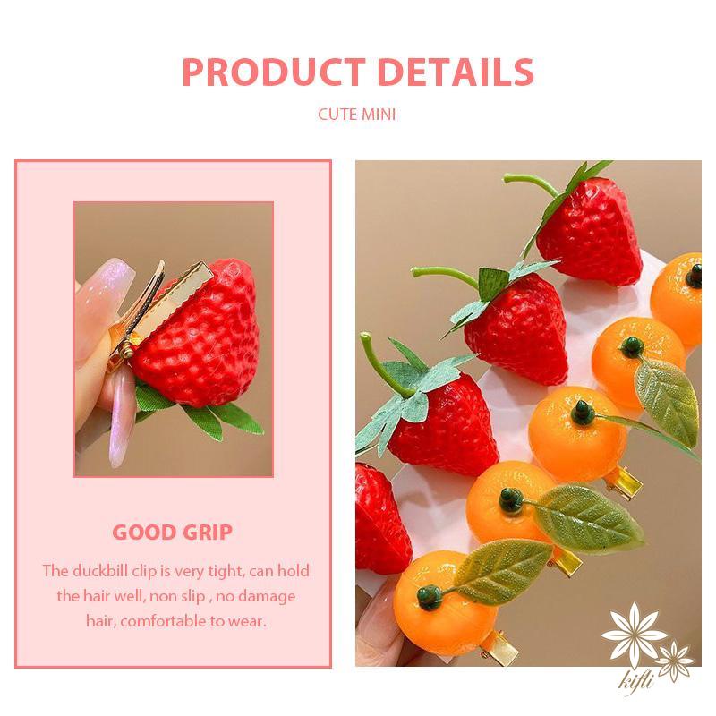 Kẹp TóC HìNh Quả Dâu Dễ Thương Cho Bé GáI