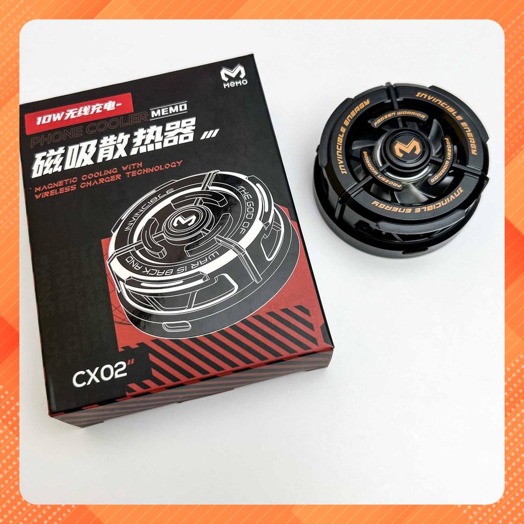 Quạt tản nhiệt điện thoại sò lạnh MEMO CX02 nam châm từ tính gaming đèn led RGB dùng được tablet chơi game mobile