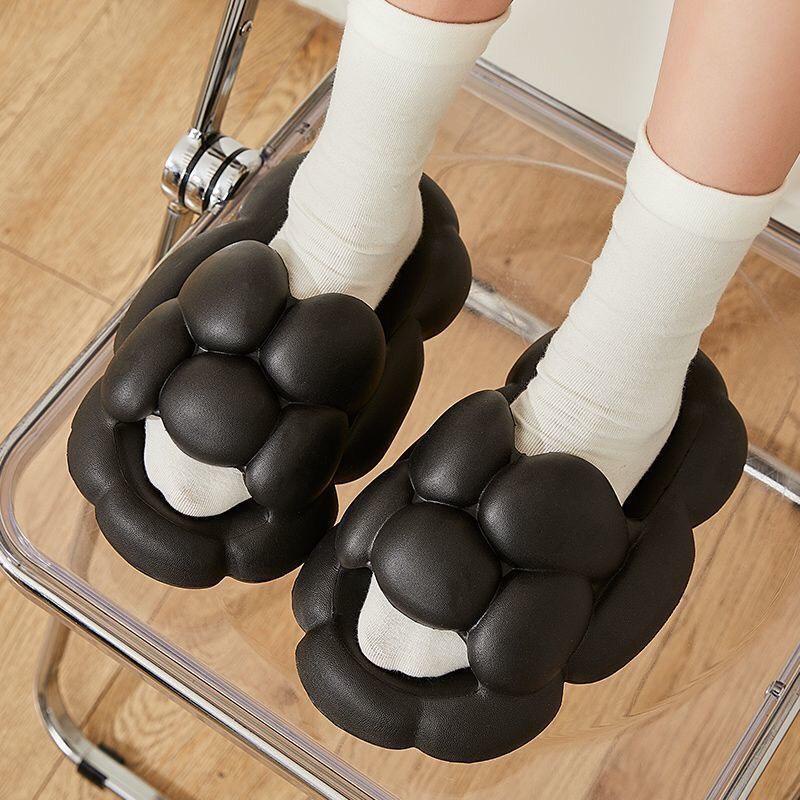 JY123A0 - Dép nữ nam dễ thương bong bóng  bánh mì to size rộng rãi có size lớn 45  giá rẻ êm chân