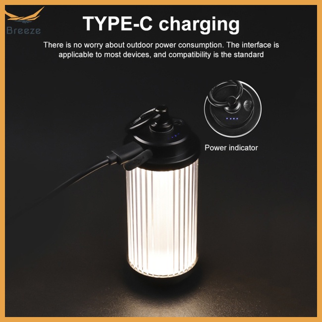 Đèn Pin Led Usb Type-c Đa Năng Có Thể Sạc Lại Dùng Khi Đi Cắm Trại