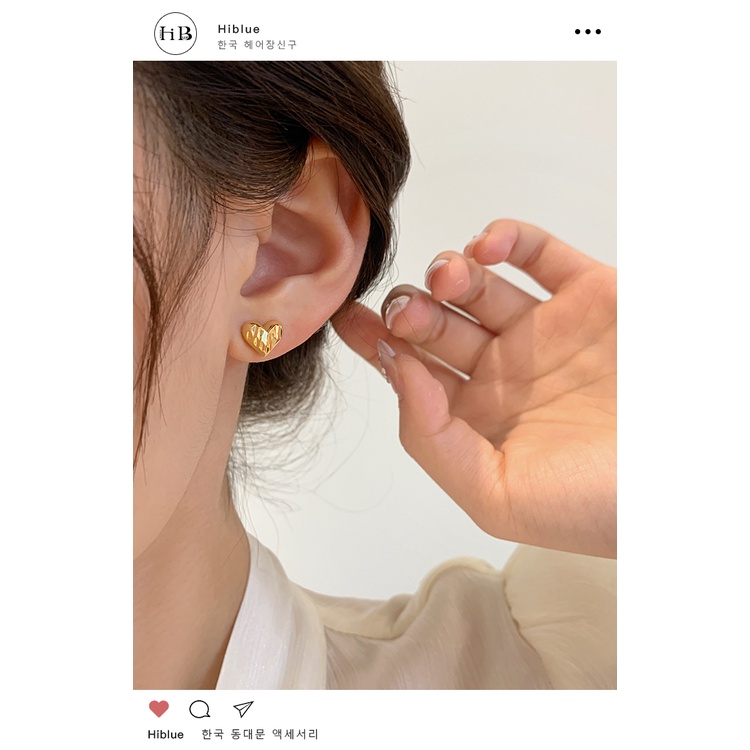 Đôi Khuyên Tai Hình Trái Tim Phong Cách Mới Mùa Hè 2023 Dành Cho Nữ