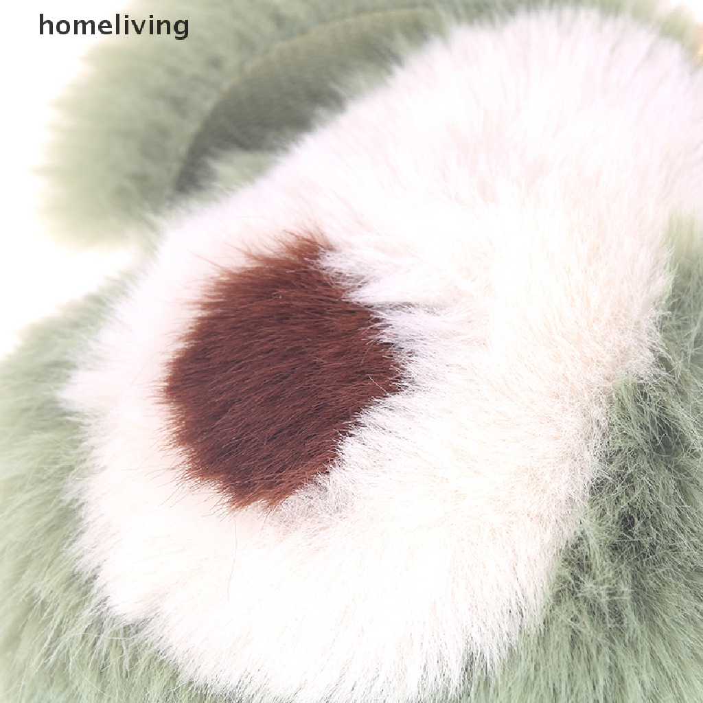 Móc Khóa Hình Quả Bơ Bằng Lông Chồn Mềm Mại Dễ Thương