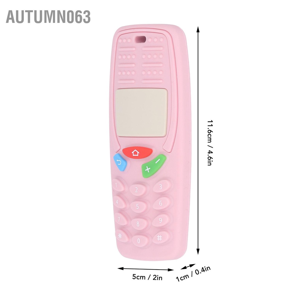 Autumn063 Điện Thoại Di Động Hình Mọc Răng Đồ Chơi An Toàn Cho Bé Ngộ Nghĩnh Dễ Thương Silicone Mềm Nhai Trẻ Sơ Sinh