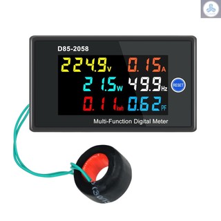 Multi-Function Single Phase Digital Meter LCD Display AC Voltage AC Current Power Frequency Electric Energy Power Factor Measurement Meter Monitor