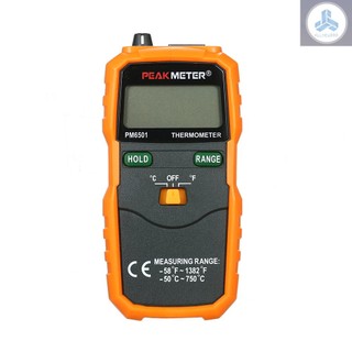 Peakmeter pm6501 lcd display k type temperature meter thermocouple w/data hold/logging digital thermometer
