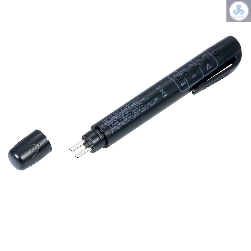 Brake Fluid Liquid Tester Pen Auto Brake Oil Moisture Analyzer with 5 LED Indicators for DOT3 DOT4 DOT5