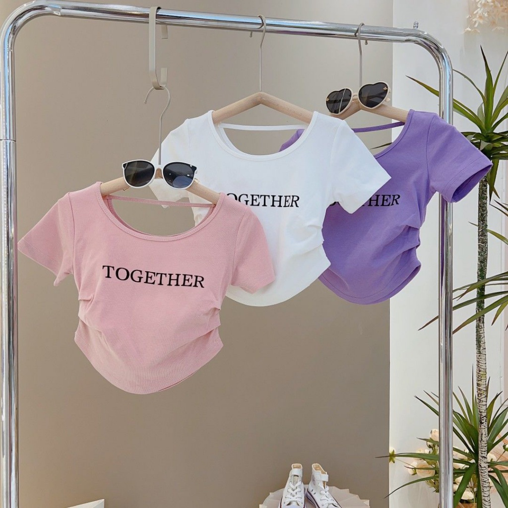 Áo Thun Tay Ngắn Dáng Ôm Phong Cách Hàn Quốc Thời Trang Mùa Hè Xinh Xắn Cho Bé Gái