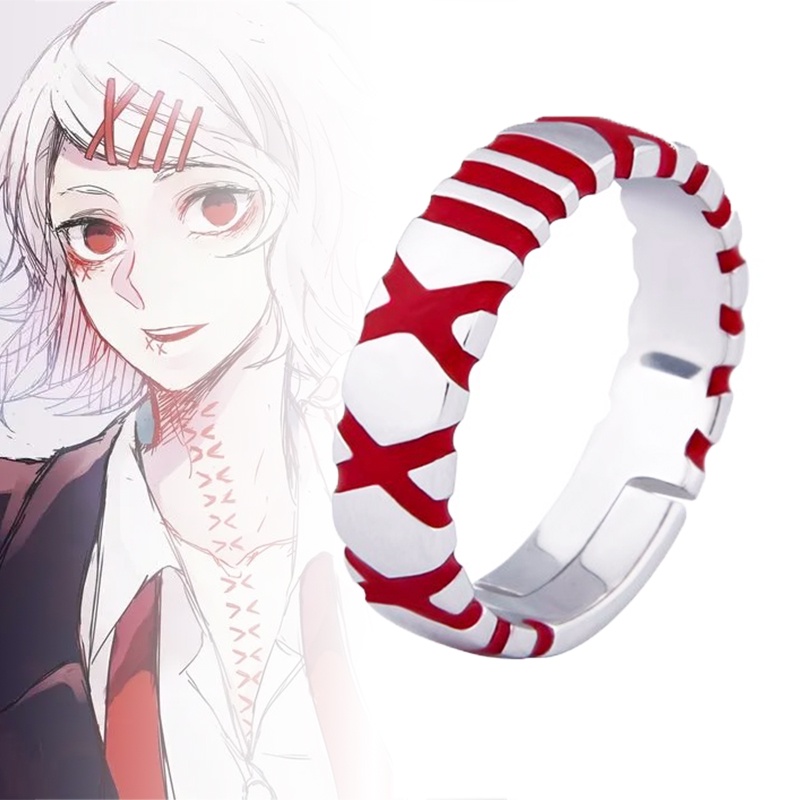 Nhẫn Hóa Trang Nhân Vật Juzo Suzuya Rei Trong Tokyo Ghoul Thời Trang Có Thể Điều Chỉnh Cho Nam