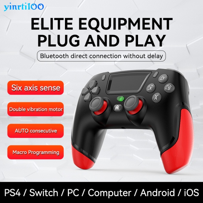 Tay Cầm Chơi Game Bluetooth Không Dây 6 Trục Tương Thích Với Ps4