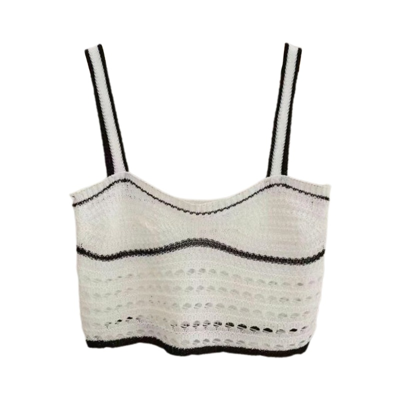 Áo Croptop Dệt Kim Sát Nách Cổ V Khoét Sâu Thời Trang Mùa Hè Quyến Rũ Cho Nữ