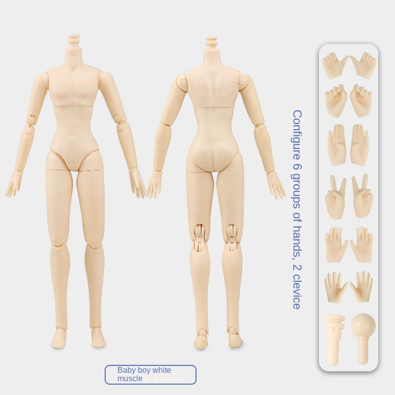 Mô Hình Cơ Thể Búp Bê Nam Nữ 6 Khớp 30cm