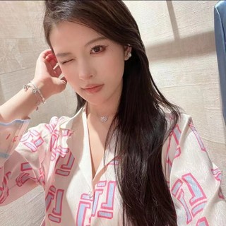 FENDI pajamas home suit printed square collar Japanese style leading INS style