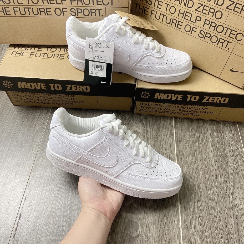 *CHÍNH HÃNG* Giày thể thao Sneaker N.I.K.E COURT VISION LOW màu Trắng - Code: DH2987 100