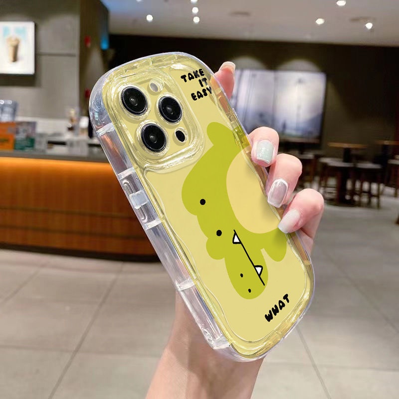 ✅Ốp Điện Thoại Mềm Trong Suốt Chống Sốc In Hình Khủng Long Xanh Lá Cho Iphone 11xrxs 128p7 / Promax 1413 / GNAV