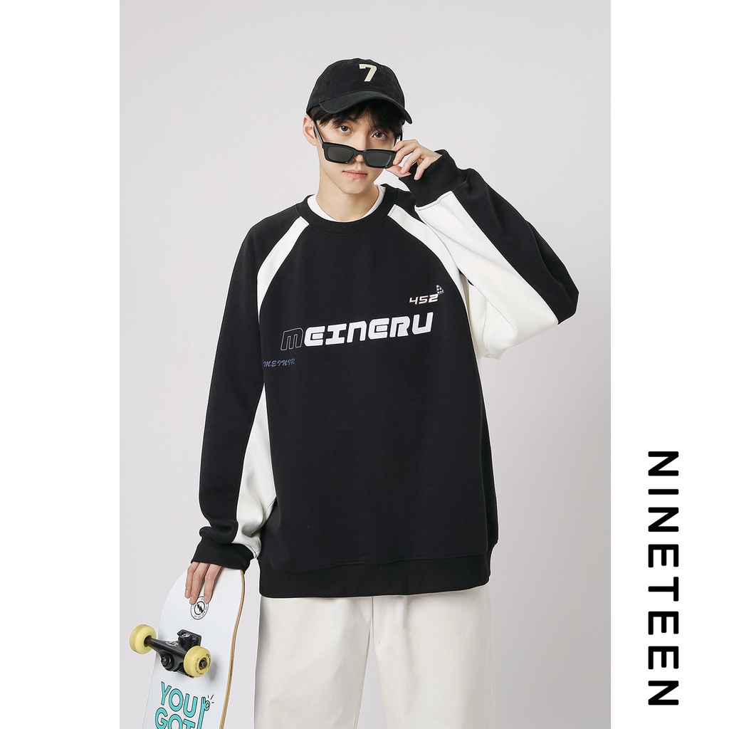 Áo Sweater Cổ Tròn Dáng Rộng Phong Cách Đường Phố Thời Trang Mùa Xuân 2023