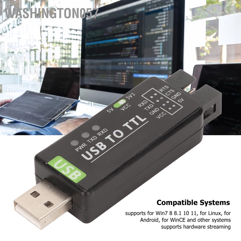 Washington057 Bộ Chuyển Đổi USB Sang TTL Chip FT232RL Nhiều Mạch Bảo Vệ Công Nghiệp Cho Hệ Thống Màu Đen