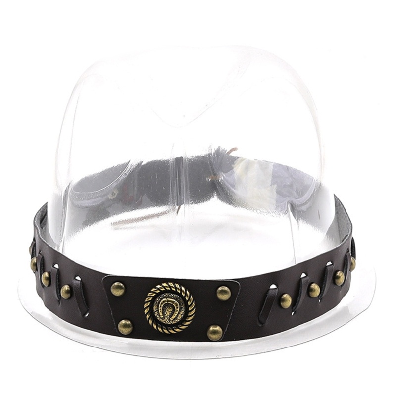 R Panama Dây Đai Da Buộc Mũ Fedora Phong Cách Cao Bồi Phương Tây