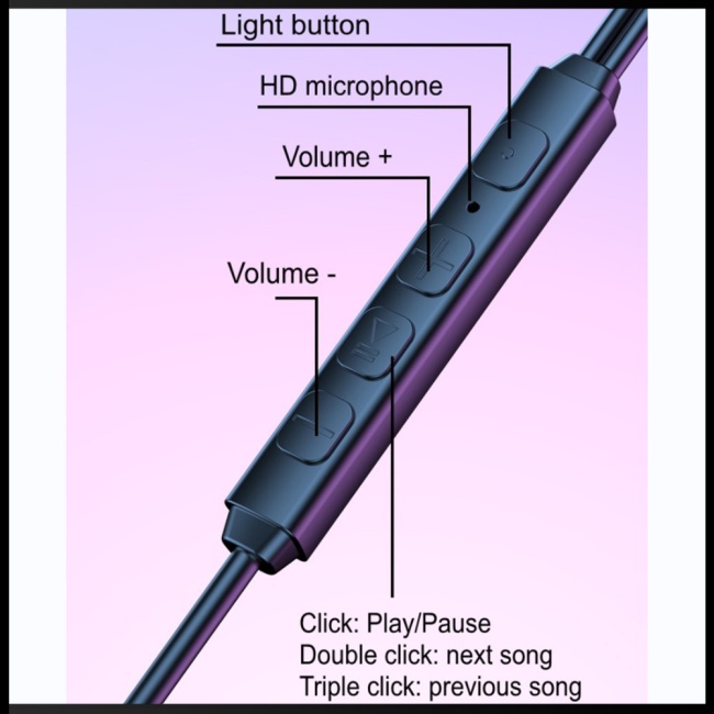 Tai Nghe Nhét Tai Chơi Game Có Micro Và Đèn Rgb