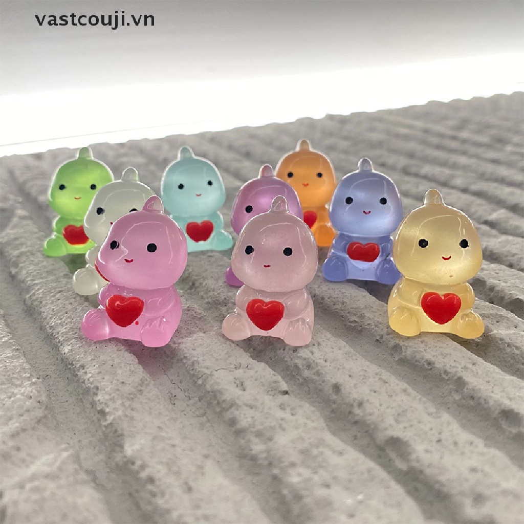 Set 10 Mặt Dây Chuyền Hình Khủng Long Dạ Quang DIY