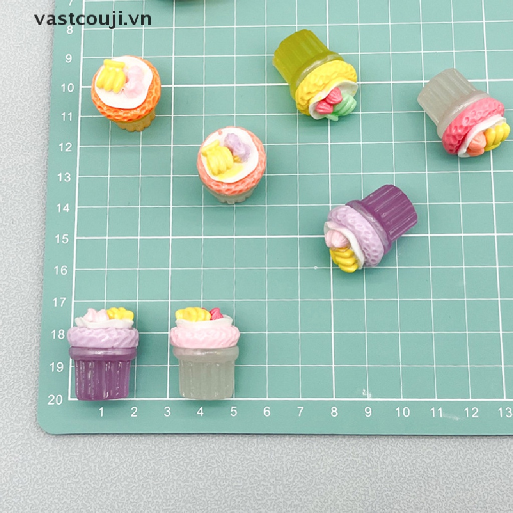 1 Kẹp Tóc Hình Kem Chuối VASTJI Mini Bằng Nhựa Phát Quang Độc Đáo Trang Trí Điện Thoại DIY