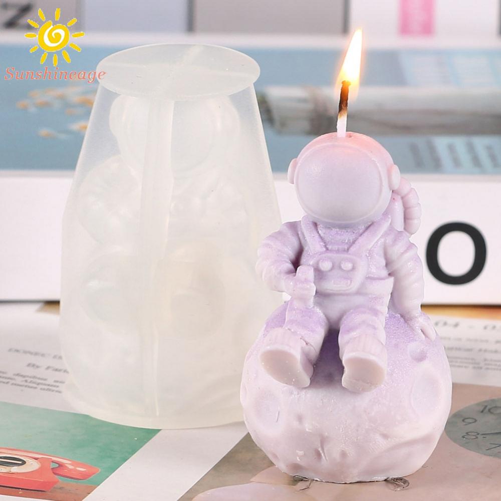 Khuôn Silicon 8 * 5 * 5cm Hình Phi Hành Gia / Socola / Nến / Xà Phòng Để Bàn Trang Trí DIY