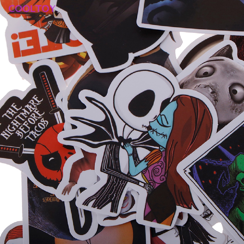 Cooltoy Bộ 50 Sticker Graffiti Dán Laptop Xe Máy Halloween Vui Nhộn Chống Thấm Nước HOT
