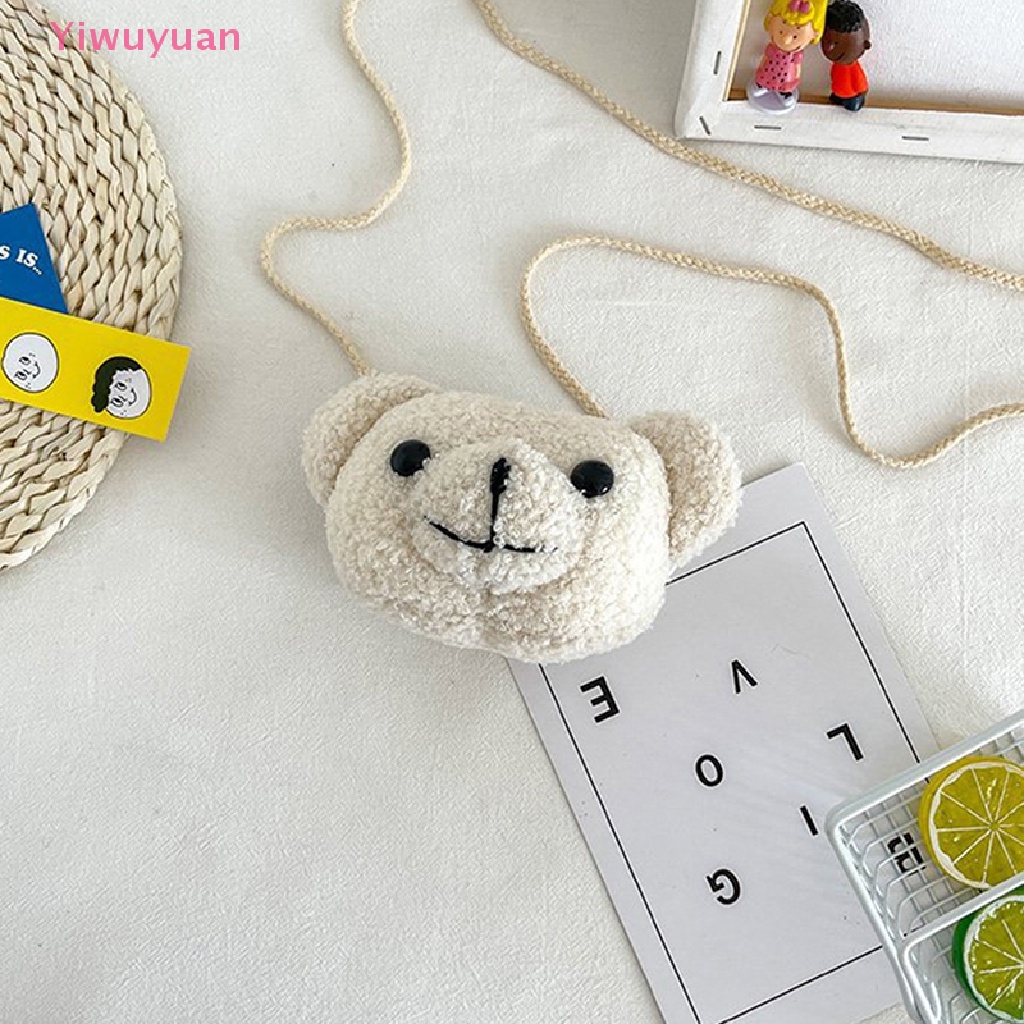 Túi Đeo Chéo Hình Gấu Nhồi Bông Dễ Thương Cho Bé Mới