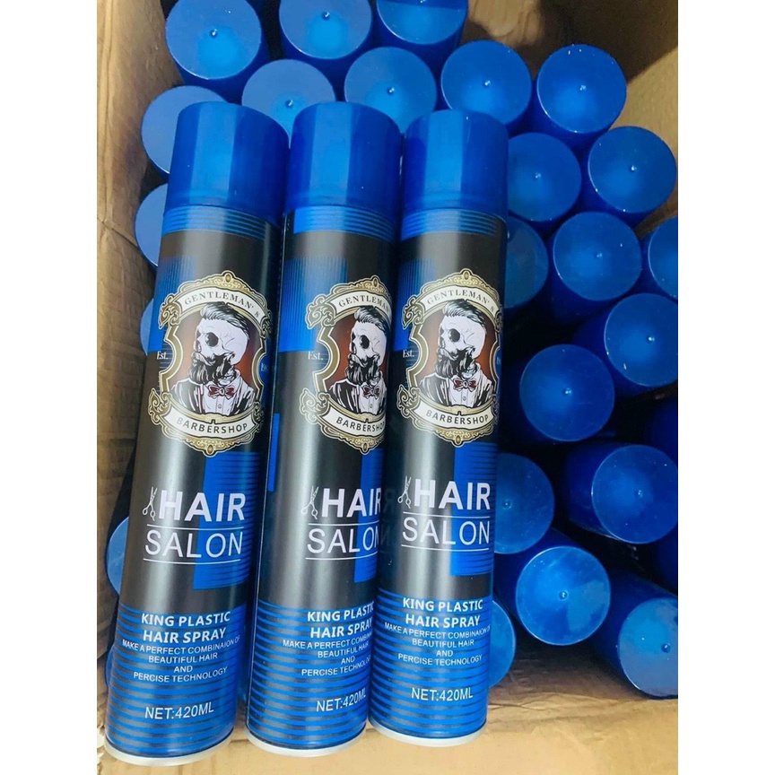 Gôm Xịt Tóc HAIR SALON King Plastic Hair Spray, Keo Xịt Tóc HAIR SALON King Plastic Hair Spray 420ml | MORRIS MORGAN