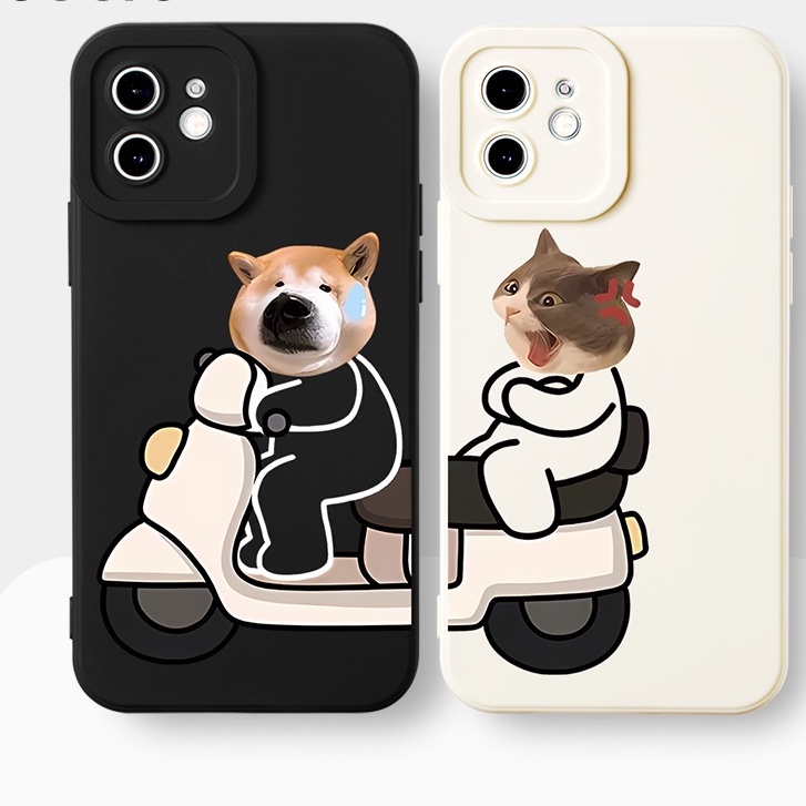 Ốp Điện Thoại Tpu Dẻo In Hình Chó Mèo Sáng Tạo Cho Iphone 14 1312 11 Pro Promax 7 8 Plus Max
