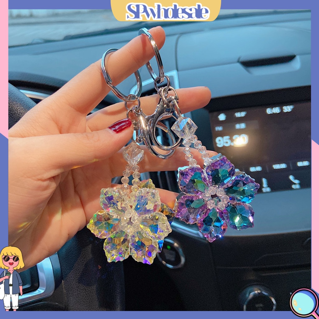 <SPwholesale> Giá Đỡ Chìa Khóa Hình Bông Tuyết Pha Lê Ba Chiều Trang Trí Xe Hơi Thân Thiện Với Môi Trường