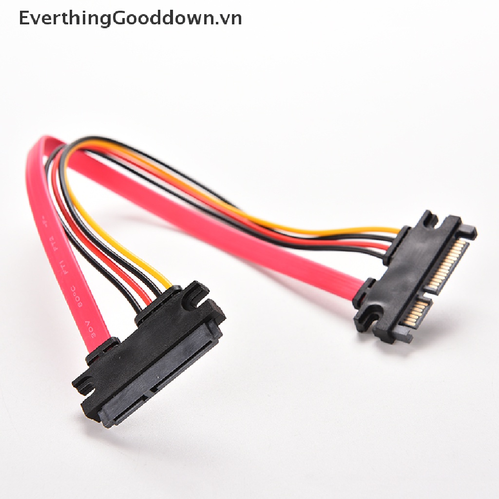 Dây Cáp Mở Rộng 12 Inch Male Sang Female 7 + 15 Pin SATA HDD