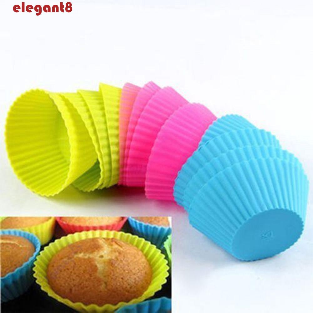 Khuôn Làm Bánh Muffin / Sô Cô La Hình Tròn Bằng Silicone