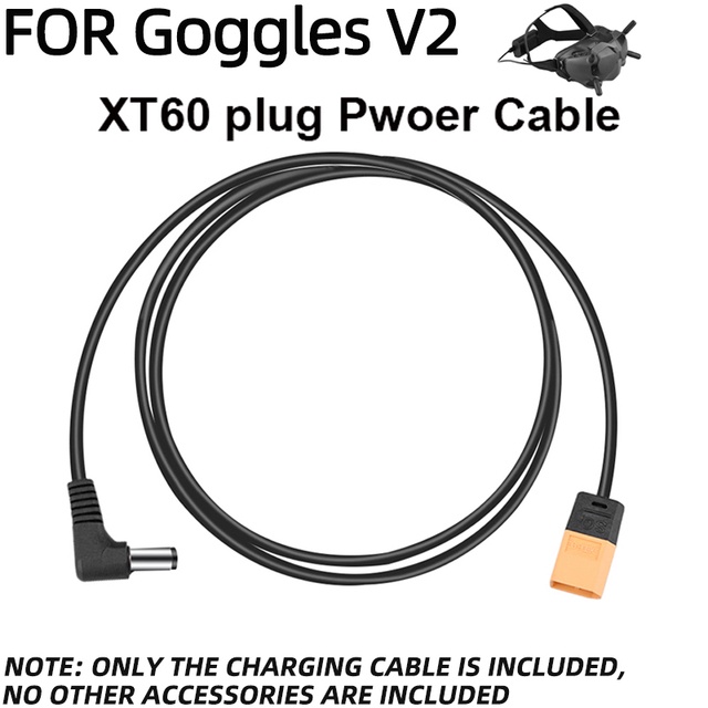 Dây Cáp Nguồn 2 / V2 XT60 Sang DC Cho Drone DJI Avata / FPV 1.2M