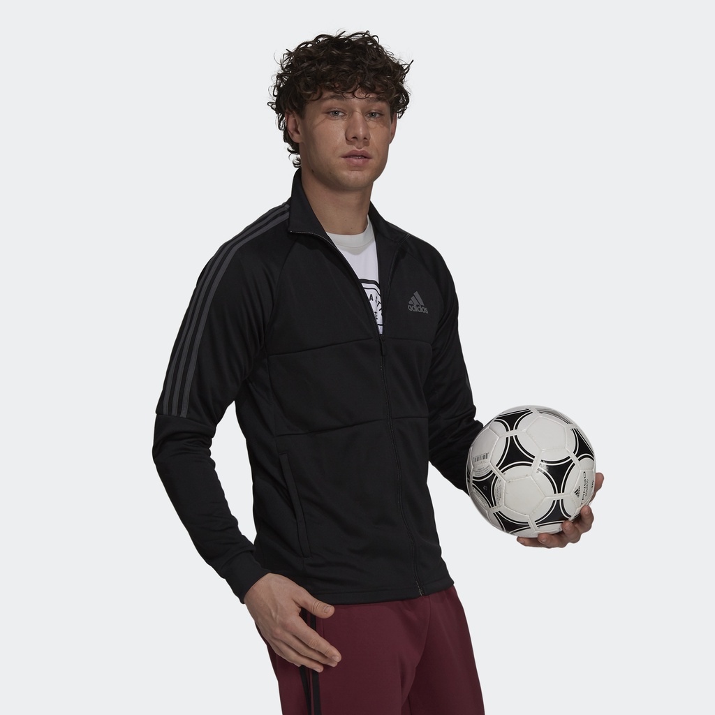 Adidas Bóng đá Track Jacket Ôm 3 Sọc Sereno Cut AEROREADY Nam Đen GT8803