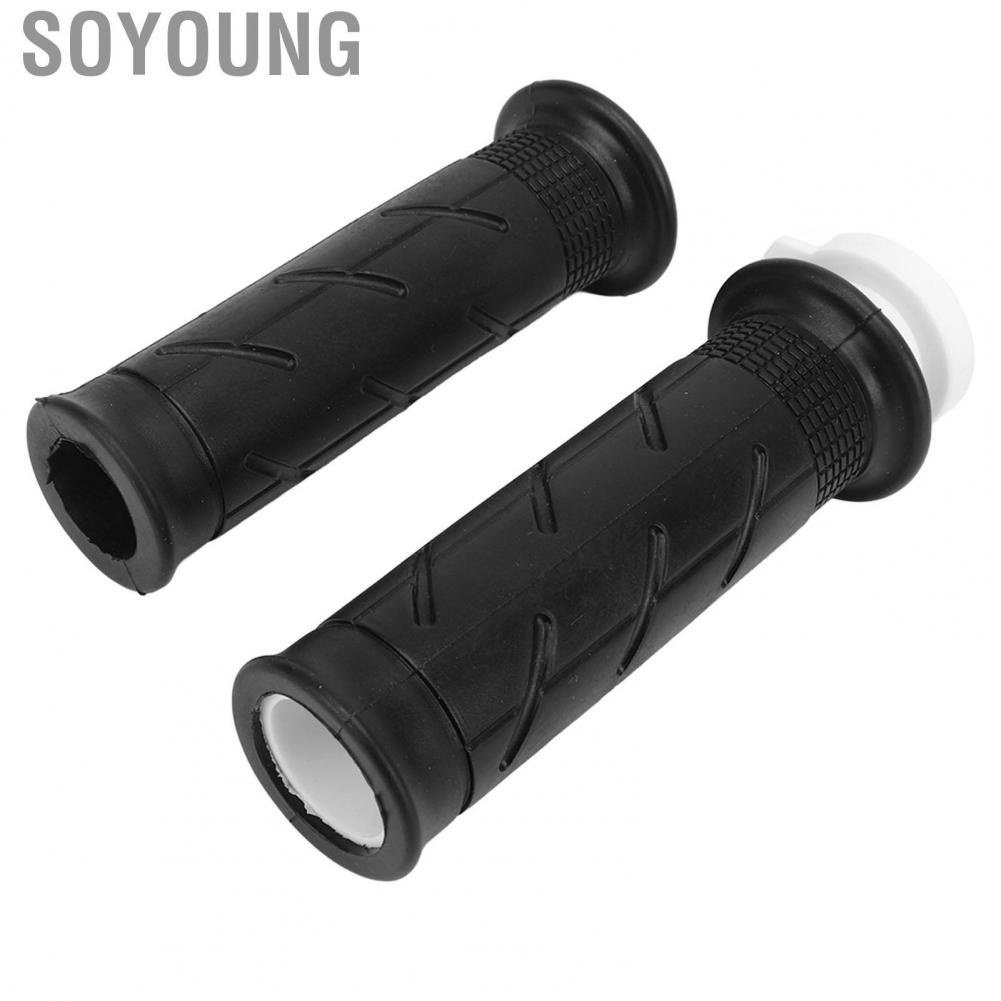 Soyoung Handlebar Grip  Stylish Look Comfortable Holding Shockproof Easy To Install 2PCS Motorcycle Hand Bar Grips for Motorbike