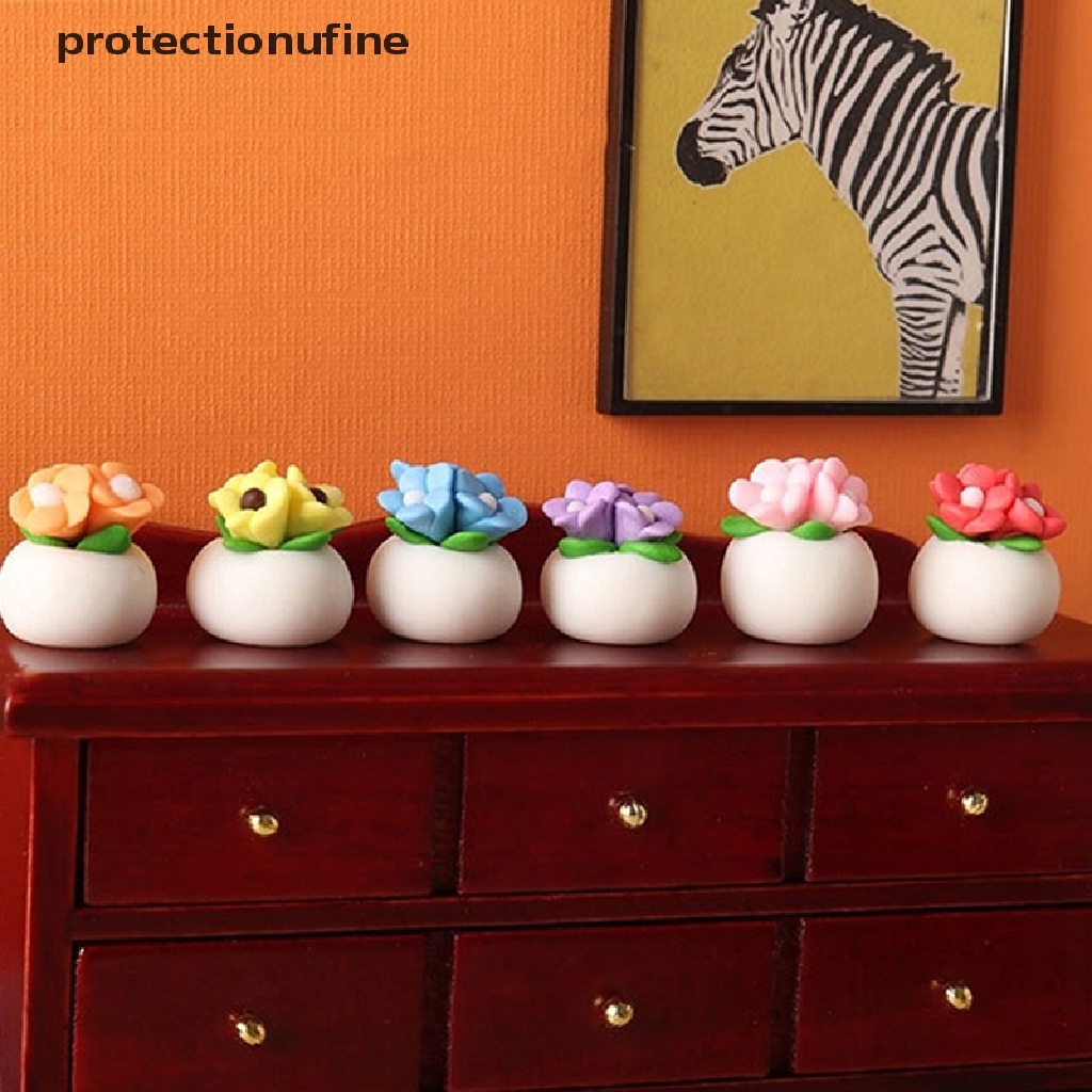 Chậu Hoa Mini Trang Trí Tỷ Lệ 1: 12 PR3VN 1: 12