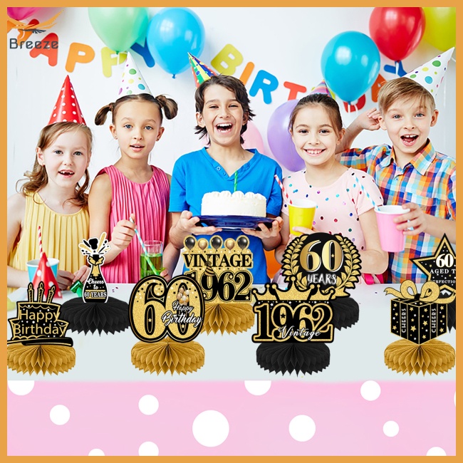 Bảng Hiệu Họa Tiết Tổ Ong Kỹ Thuật Số Để Bàn Trang Trí Tiệc Sinh Nhật
