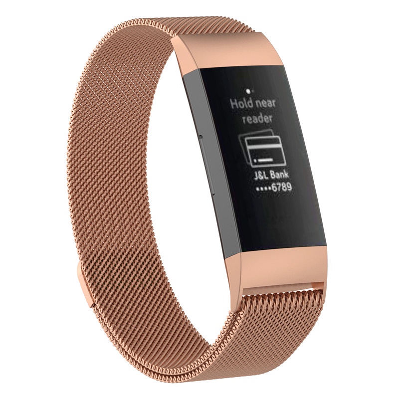 Dây Đeo Inox Milan Cho Đồng Hồ Thông Minh Fitbit Charge 3 4 SE 2