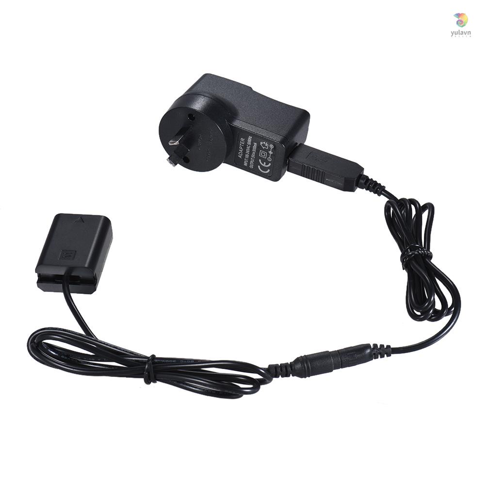 Dây Cáp Nguồn AC-PW20 Cho Andoer NP-FW50 + Pin 5V 3A AC-PW20 / NEX-3 / 5 / 6 / 7 Series A33 A37 A35 A555A7A7Ra7I A600 A30