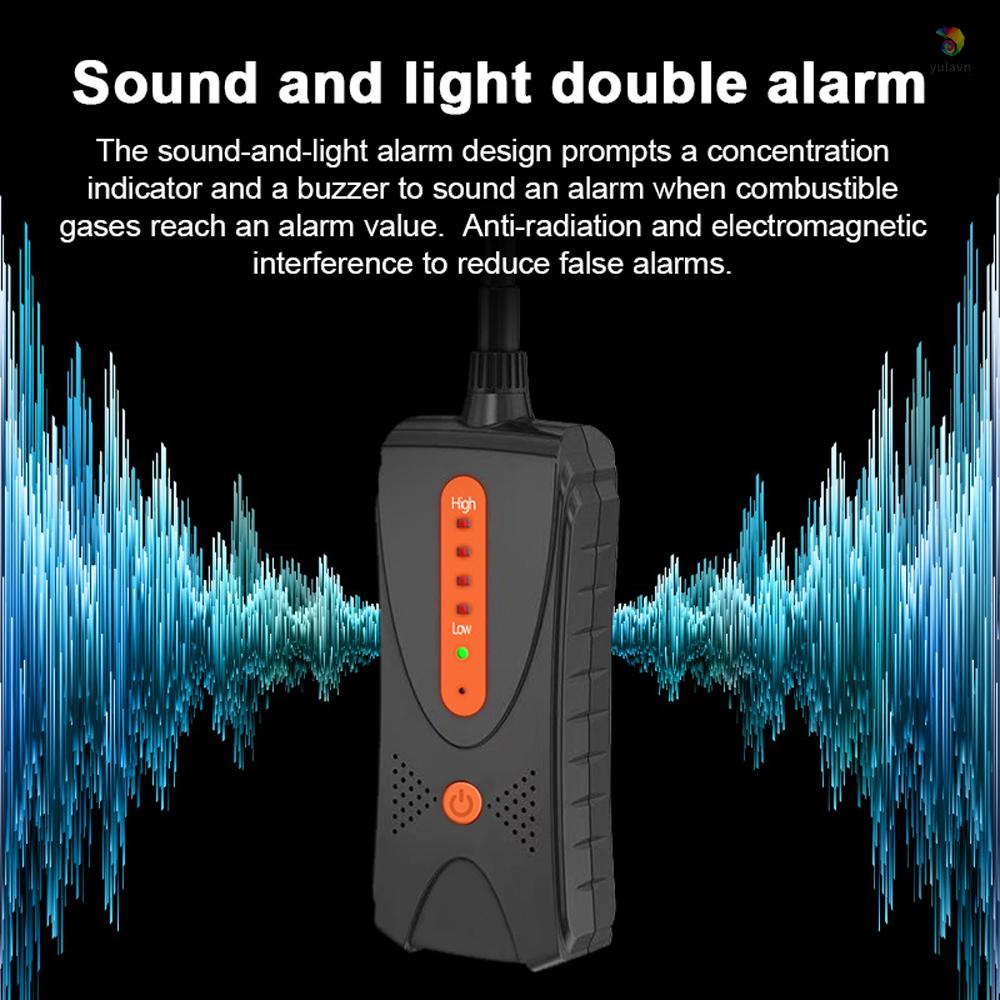 Dụng Cụ Kiểm Tra Rò Rỉ Khí Gas Cầm Tay 4 Hướng Dẫn Âm Thanh Và Ánh Sáng Tự Nhiên PPM