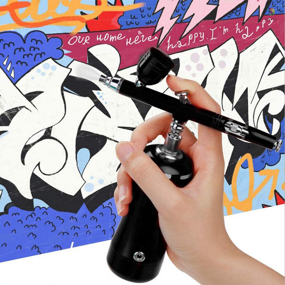 Bộ Súng Phun Sơn Khí Di Động 0.3mm 7cc Có Thể Sạc Lại Cho Máy Xăm Hình / Làm Móng Tay / Làm Đẹp DIY