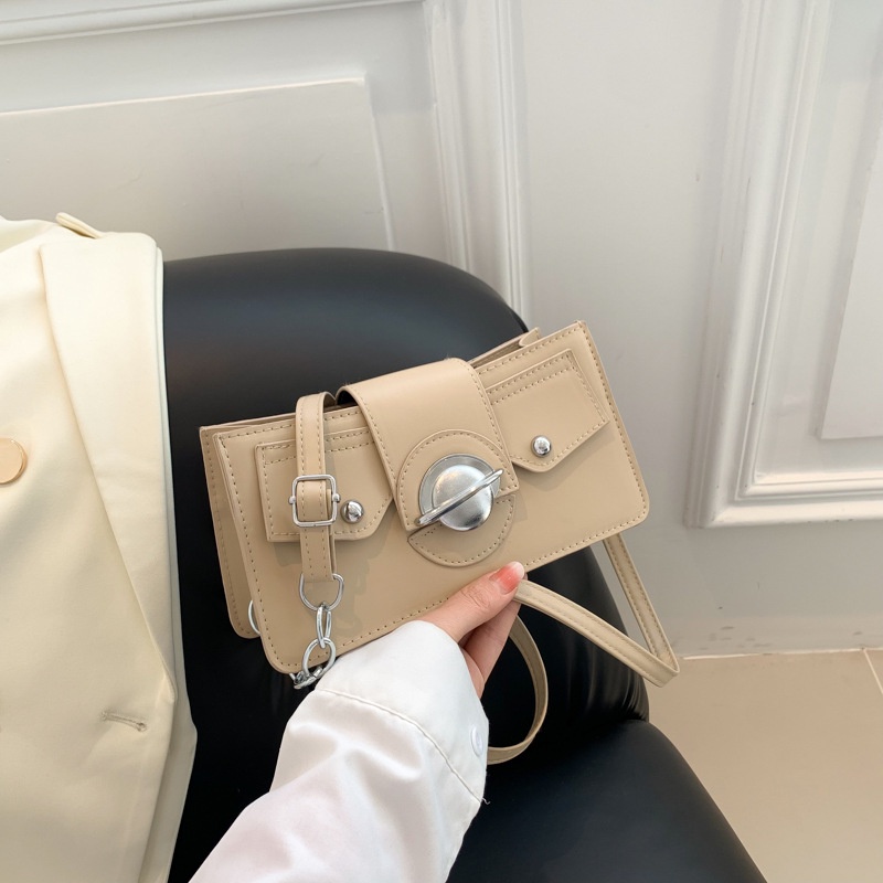 Túi Đeo Vai Hình Vuông Cỡ Nhỏ Phối Dây Đeo Sợi Xích Thời Trang Mùa Xuân 2023 Cho Nữ