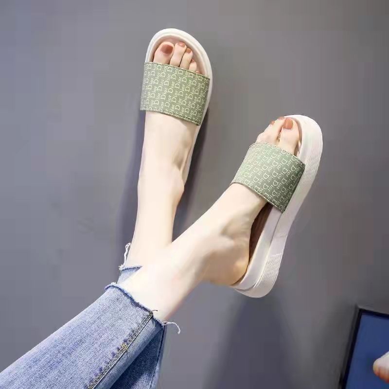 Dép Quai Ngang Đế Dày Thời Trang Mùa Hè 2023 Phong Cách Mới Cho Nữ