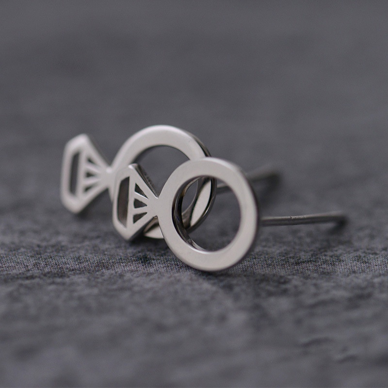 Bông Tai Tròn Đính Kim Cương Sáng Tạo Thời Trang Cho Nữ