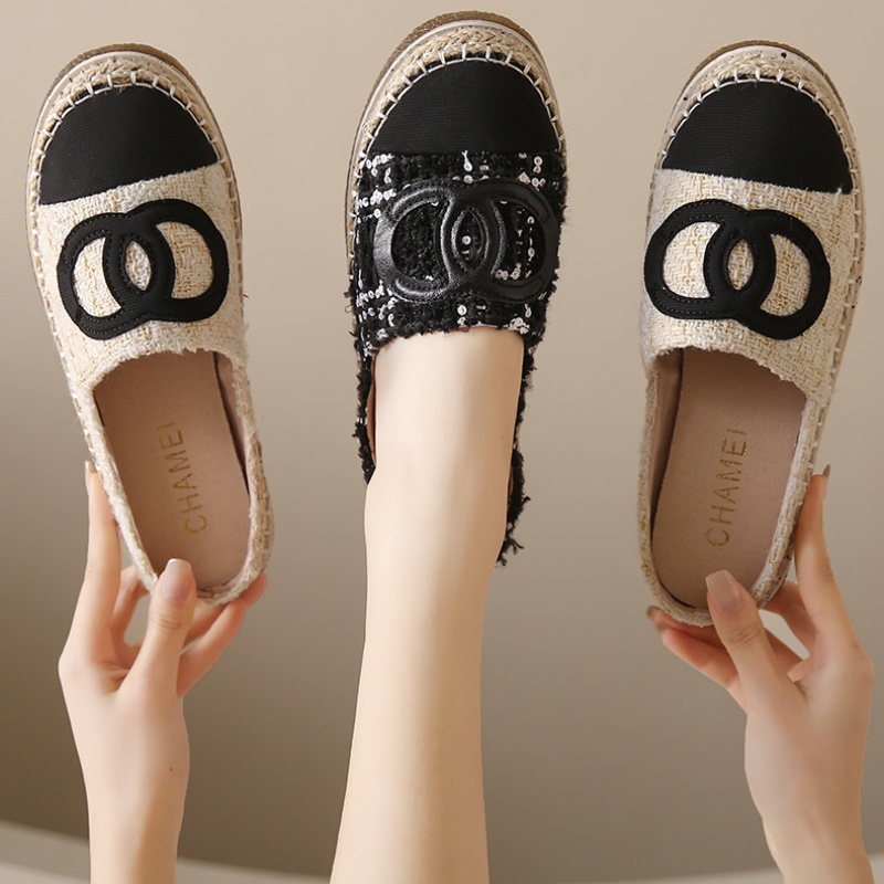 CHANEL Giày Lười Đế Bằng Thiết Kế Thoải Mái Size 35-40