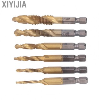 Xiyijia Threaded Drill Taps  6Pcs Antioxidant HHS Thread Tapping Tool for Thick Cast Iron