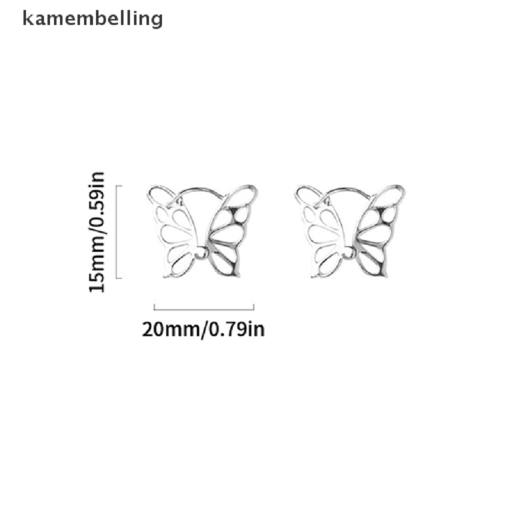 Bông Tai Mạ Bạc Hình Bướm Nhiều Màu Sắc Ngọt Ngào Cao Cấp Dễ Phối Đồ Thời Trang Cho Nữ