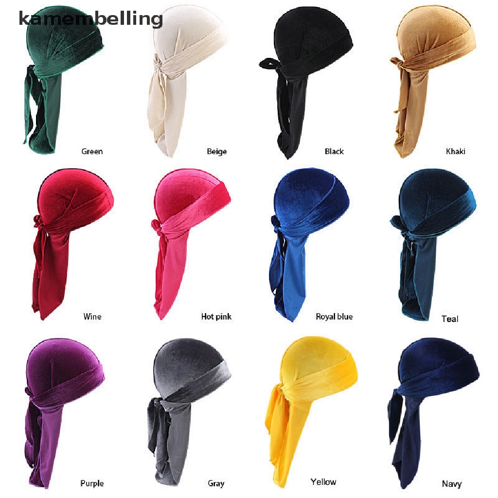 Kamembelling Mũ Trùm Đầu Vải Nhung Phong Cách Cướp Biển Chemo Bandana Cho Nam Và Nữ EN