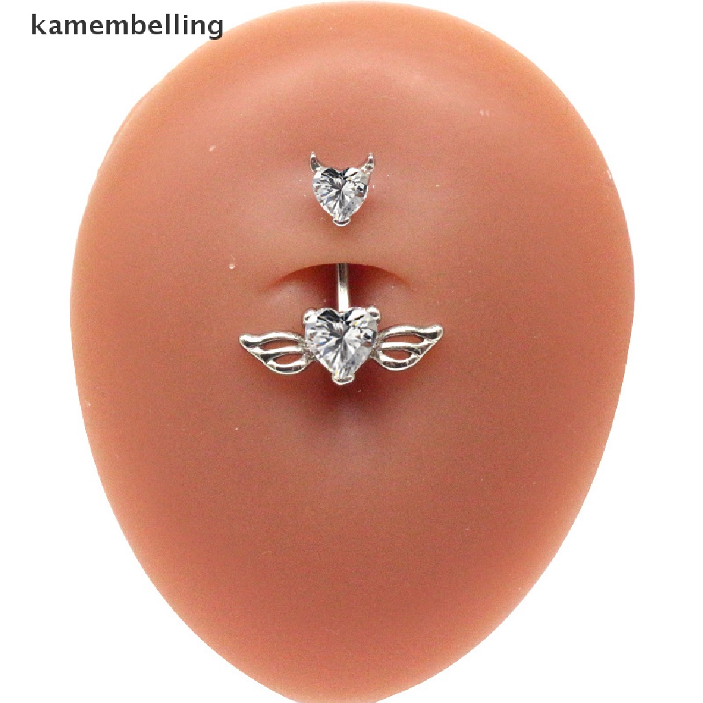 Khuyên RốN HìNh TráI Tim ĐíNh Đá ThờI Trang